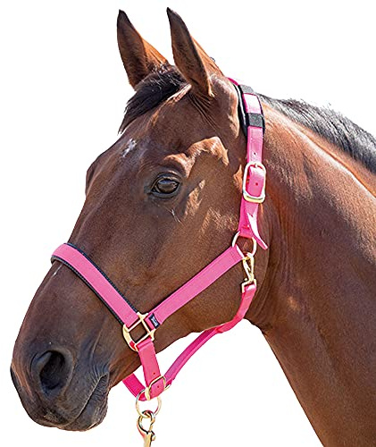 Shires Topaz Nylon Pony/Horse Headcollar - Pink Small Pony
