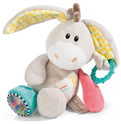 My First NICI Activity Kuscheltier Esel Muli – Spielzeug für Babys und Kleinkinder ab 3 Monaten zum Kuscheln und Fördern