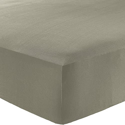 Erwin Müller Spannbettlaken Landsberg Microfaser Interlock-Jersey Taupe Größe 90x190 cm - 100x200 cm