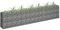 BaraSh Lit Surélevé à Gabion en Acier Galvanisé 270x30x60 cm - Jardinière de Jardin