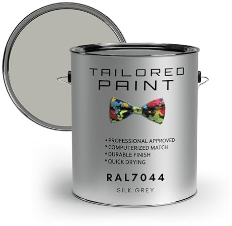 Tailored Paint uPVC Window & Door 1K Paint Brush or Spray On - Matt Finish - RAL7044, Silk Grey - 100ml Tin