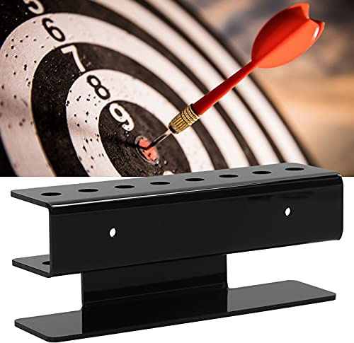 Qivine Dart Board Wall Mounted, Dart Board Dracket, Dartboard Hanging Bracket for Wall, Dartboard Stand Can Hold 8 Darts, Darts Rack Indoor Pin Darts Stand Display Holder for Games Targets