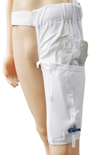 Katheter-Beinbeutel-Halter, Dehnbar Urin-Beinbeutel-Halter Abdeckung mit Gürtel, Beinbeutel Hülse für Inkontinenz Urinbeutel (XL)