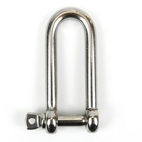 DAUMLINK® 2 grilletes redondos largos, material acero inoxidable A4/Aisi 316 (2 unidades), conector de cadenas o tampones a ojales (8 mm)