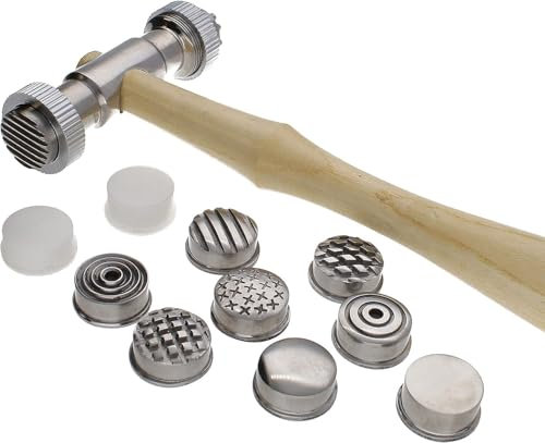Martillo con Cabeza Intercambiable, 13 Unidades, 26,7 cm, para Joyería y Estampado en Metal