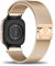 KMKJSH Metal Correa para Honor Watch 4 Correa de reloj, con cierre magnético ajustable de acero inoxidable Milanés banda de repuesto para mujeres hombres para Honor Watch 4 correas, talla única,