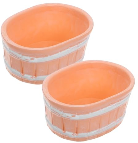 BESPORTBLE 2Pcs Miniature Bathtub for Dollhouse Dollhouse Bathroom Accessory Scene Decoration Miniature Furniture Ornament for Dolls House for Doll Bath Play