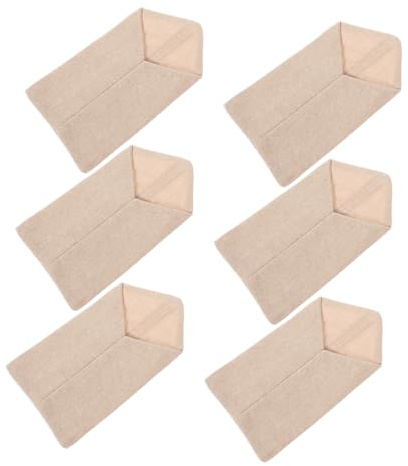 Homoyoyo 6pezzi Scatola Porta Fazzoletti in Tela di Iuta Organizer per Posate Natalizie Tasche Portaoggetti per Forchette e Coltelli Sacchetti per Utensili in Tela di Iuta