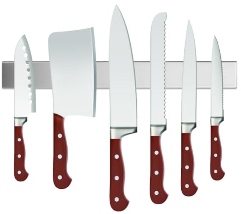 Knivhållare Magnetisk, magnetlist kniv i rostfritt stål, 40 cm, magnetiskt knivblock utan kniv