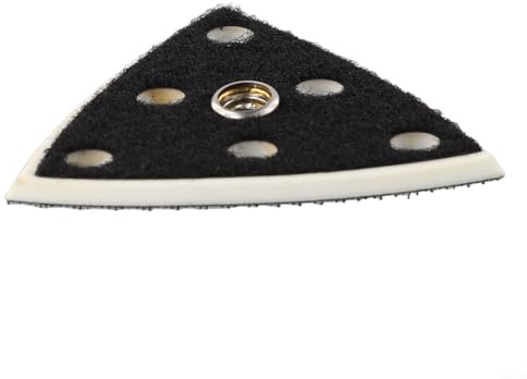 Shophubio 95mm Triangle Ponceuse Pad avec support 6 trous abrasif pour ponceuse, disque de ponçage triangulaire, accessoire pour outils électriques