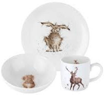 Wrendale Designs - 'Three Piece Plate, Mug and Bowl Set'