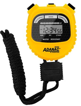 MARATHON Adanac 3000 Commercial Grade Digital Stopwatch Timer, Yellow