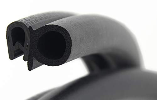 DS19 Dichtungsprofil von SMI-Kantenschutzprofi - Klemmbereich 1-4mm - mit seitlicher Dichtung aus EPDM Moosgummi - Klemmprofil aus weich PVC - einfache Montage, selbstklemmend ohne Kleber (5 m)