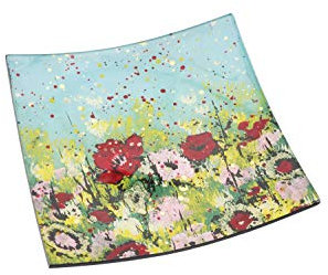 Wild Meadow Glass Small Square Plate