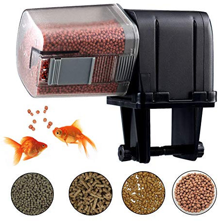 FischFutterautomat Automatischer, Fischfutterspender, 12h / 24h Aquarium Tank Timer Feeder, Aquarium Fütterungsvorrichtung, Kontrollierbare Fischfütterer, Ferienwochenend Fischfutter