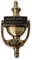 Exclusively Irish Door Knocker for Front Door with Shamrock and Cead Mile Failte Knocker 8 Brass, Satin Nickel Ireland Welcome Gift (Antique Brass)