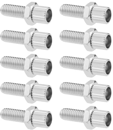 ECSiNG 10Pcs M6 Bike Brake Barrel Adjuster Bolts Bike Brake Handle Lever Fastener Accessories for Bicycles Motorcycles Scooters Silver