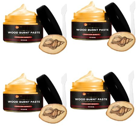 Genikeer Pâte Torche Brûlante, Combustion du Bois, Marqueur De Brûlure Chauffage Au Bois, Torch Paste pour Le Bois Et L'artisanat, Tissu, Papier, Cuir, Facile À Appliquer