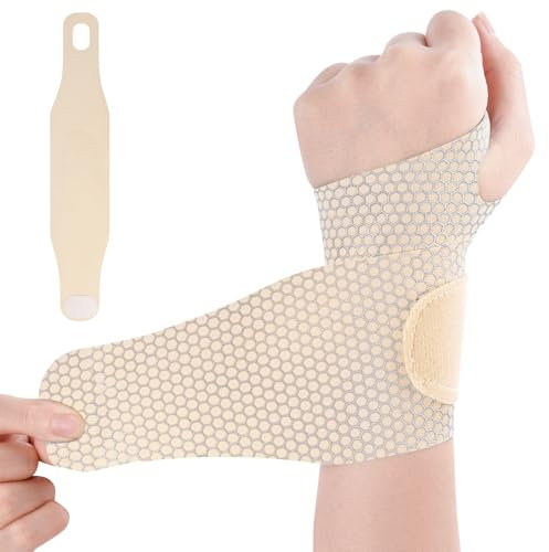 AOOWU Handgelenk Bandagen, Verstellbare Handgelenkstütze Bandage, Atmungsaktivem Handgelenkbandage Wrist Wraps für Karpaltunnel, Handgelenkschoner Schmerzlinderung, Sport, Fitness