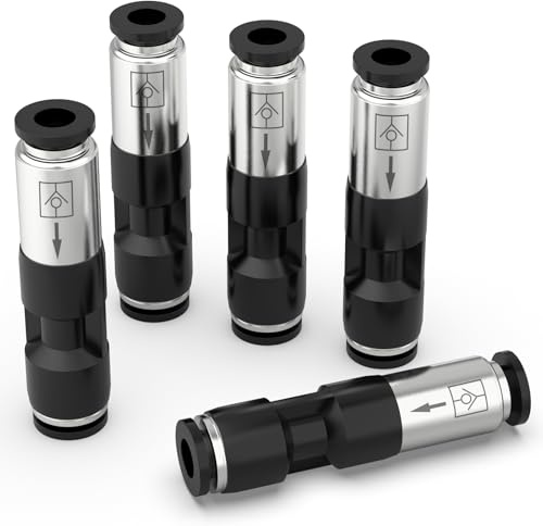 TAILONZ PNEUMATIC 10 mm förnicklad koppar snabbkopplingstyp backventil för CVPU luftrör 5 st backventil