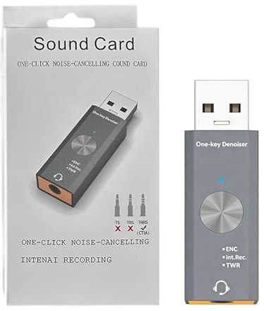 Tarjeta De Sonido Externa Adaptador USB A 3.5mm con Reducción De Ruido