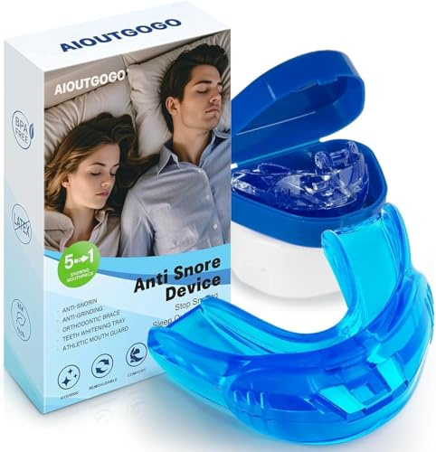 Anti Schnarch Schnarchstopper- Anti Snoring Schnarchschiene-2 Stück Effektiv Snoring Stopper gegen schnarchen Mehrzweck Schnarchen Verhindern für Männer und Frauen(Gebrauchsfertig-Blau)