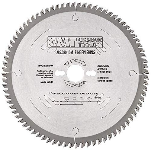 CMT Orange Tools cirkelsågblad HW 315 x 3,2/2,2 x 30 Z=72 15° ATB – 285,072,13M – för tvärsnitt/finsnitt