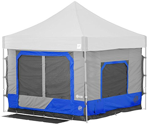 E-Z UP Camping Cube 6.4, Converts 10' Straight Leg Canopy into Camping Tent, Royal Blue (Canopy/Shelter NOT Included)