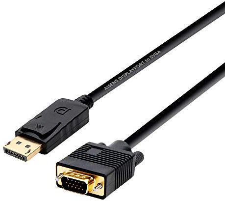 AISENS - A125-0365 Cavo convertitore Displayport a VGA, DP Maschio a VGA Maschio, Nero, 2.0m