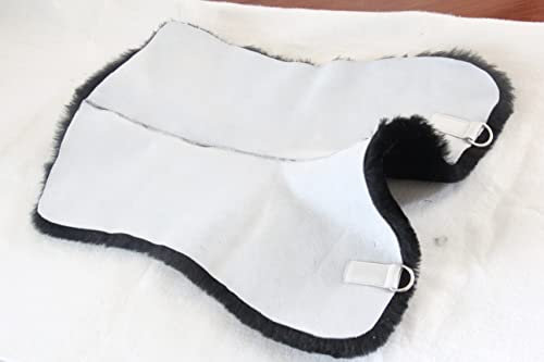 Merauno® Lammwolle Sattelunterlage, aus Qualitäts Merino Lammwolle, für Schabracke, Satteldecke, Sattelpad, Druckentlastung und Klimatisierung. (L, Braun)