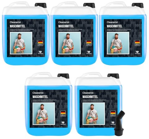 Cleanerist - Color Waschmittel flüssig für 875 Wäschen Buntwäsche - 5x 5l Flüssigwaschmittel Konzentrat für bunte & dunkle Wäsche - XXL Vollwaschmittel mit Frischeduft für 20-95°C, statt Pods, Pulver