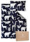 Magano® Kinderbettwäsche 100x135 Blau | Bambus & Baumwolle Satin | 400 TC Luxusqualität | Hypoallergen | Baby Kinder Bettwäsche Junge u. Mädchen | Deckenbezug 100x135 cm + Kissenbezug 40x60 cm