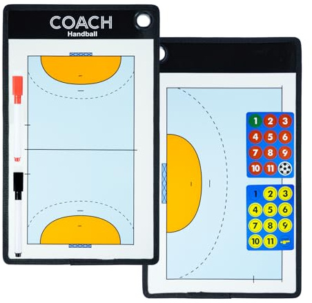 RoseFlower Lavagna Tattica Pallamano, Lavagna Magnetica Coach Pallamano, Lavagnetta Pallamano con Penna Magneti, Magnetica Allenatore di Board Portatile, Cartella Tattica per Insegnare e Formazione