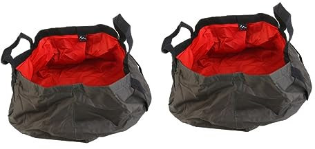 BESPORTBLE 2 Stücke Faltbare Reise Outdoor Eimer 12l Kapazität Camping Wandern Waschbecken Rot Dicht