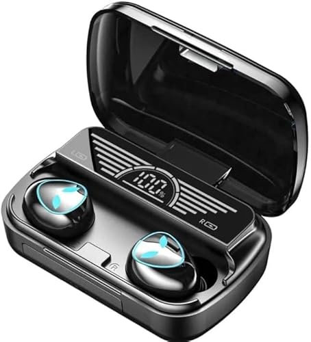 STECHNO Kabellose Ohrhörer, kabellose Kopfhörer, HiFi-Stereo, tiefer Bass, Bluetooth 5.3 Touch-Steuerung, Rauschunterdrückung, Mini-Ohrstöpsel, Mikrofon, In-Ear-Headset, IP7, wasserdicht, LED-Display