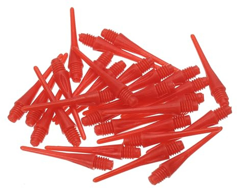 PATIKIL Plástico Dardo Puntas 2BA Rosca, 100 Paquete Suave Punta Dardo Puntos Reemplazo Dardo Accesorios, Rojo