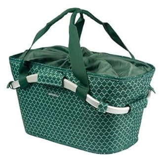 Basil Flair Carry All Fahrradkorb – Hinterrad – MIK-System – abschließbar – wetterfest und stilvoll – 22 Liter – Grün