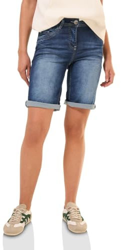 Cecil Damen B378655 Bermudas/Shorts, Mid Blue Used Wash, 26
