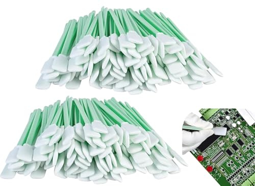 ZHHSUNY Skumrengöringspinnar, skumpinne för bläckstråleskrivare, för rengöring av kameror, optiska linser, datorer bomullsskumstång (100 st (2 paket))