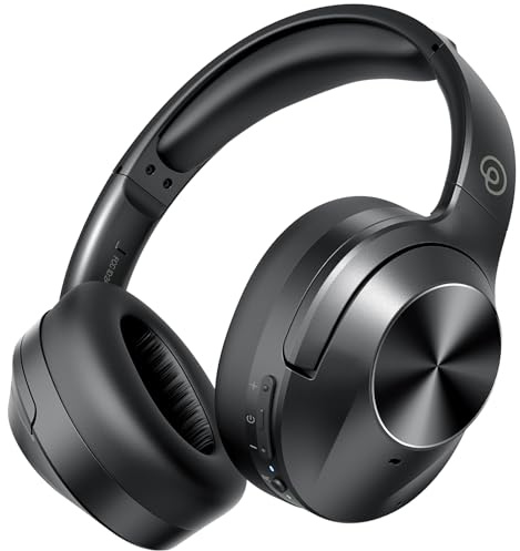 Pro‑level Hybrid Active Noise Cancelling Headphones with HiFi Sound, Upgrade Wireless Bluetooth Headphones with ENC Mic Over Ear Comfort, Vivid Deep Bass, for Home/Office/Travel/Gift (Black)