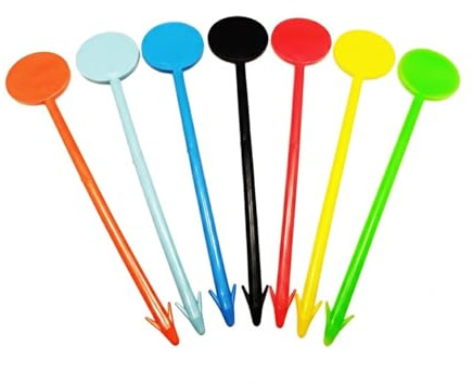 Estrichmesspunkte, 100 Stück Messpunkt, CM-Messstellen, Estrich-Messpunkt mit Widerhaken verfügbar in 6 verschiedenen Farben (Gelb)