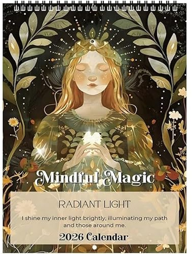 Calendario 2026 Mindfulness Magic 12 mensile da parete per casa e ufficio