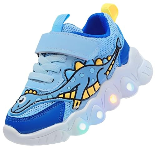 Jasmeko Scarpe Bambino Luminose con Luci, Scarpe Ginnastica per Bimbo Sneaker Sportiva Corsa Atletica