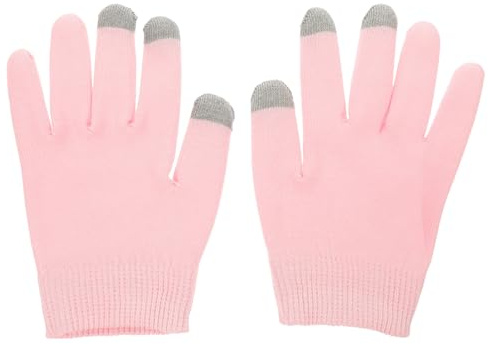 PENIKOKO Guantes Hidratantes de Gel para Mujer Guantes de Spa Noche Diseño Táctil y Algodón Transpirable Cómodos y Reutilizables para Cuidado Intensivo de Manos Secas y Agrietadas