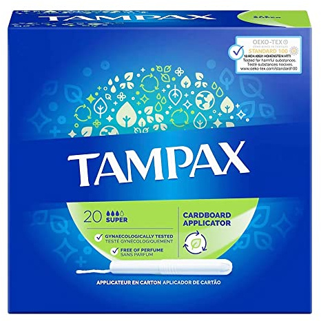 Tampax 20 tampones aplicador de cartón