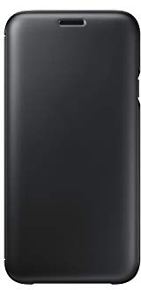 SAMSUNG Wallet Cover - Funda con Tapa Galaxy J7 2017, Color Negro