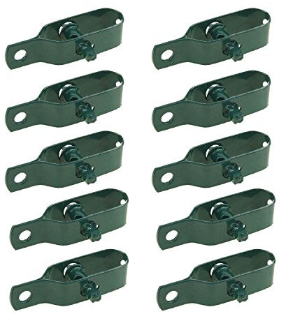 KATSU Tensor de Alambre para Cercas 10 Piezas 1,5mm de Espesor 96mm Acero al Carbono Verde Tensor de Alambre de Acero Granja Jardín Esgrima Cable Ajuste Colador 667210