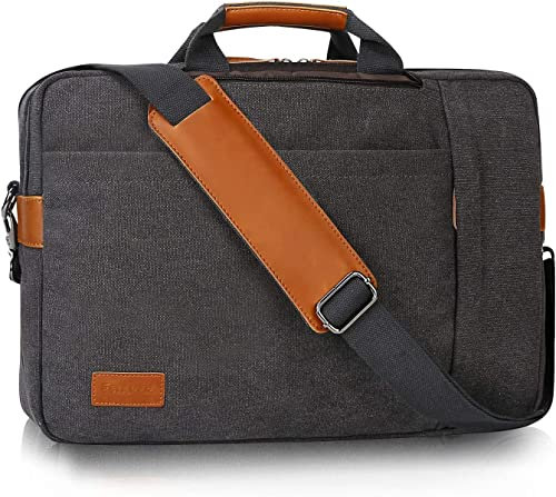 Estarer Laptop Messenger Bag 17 Inch Mens Convertible Satchel Briefcase Rucksack for Work Business