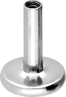 PIERCINGLINE Piercing per labret in titanio senza inserto con filettatura interna, 0,9 mm, piercing per orecchio, labbro, naso, colore e dimensioni a scelta, 5 mm, titanio (grado 23)