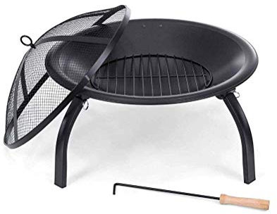 Foyer à gaz extérieur, Chauffage Portable de 56 cm de diamètre, Bol de Foyer pour Jardin, brasero de Camping, poêle à feu de Joie, Barbecue de Cour